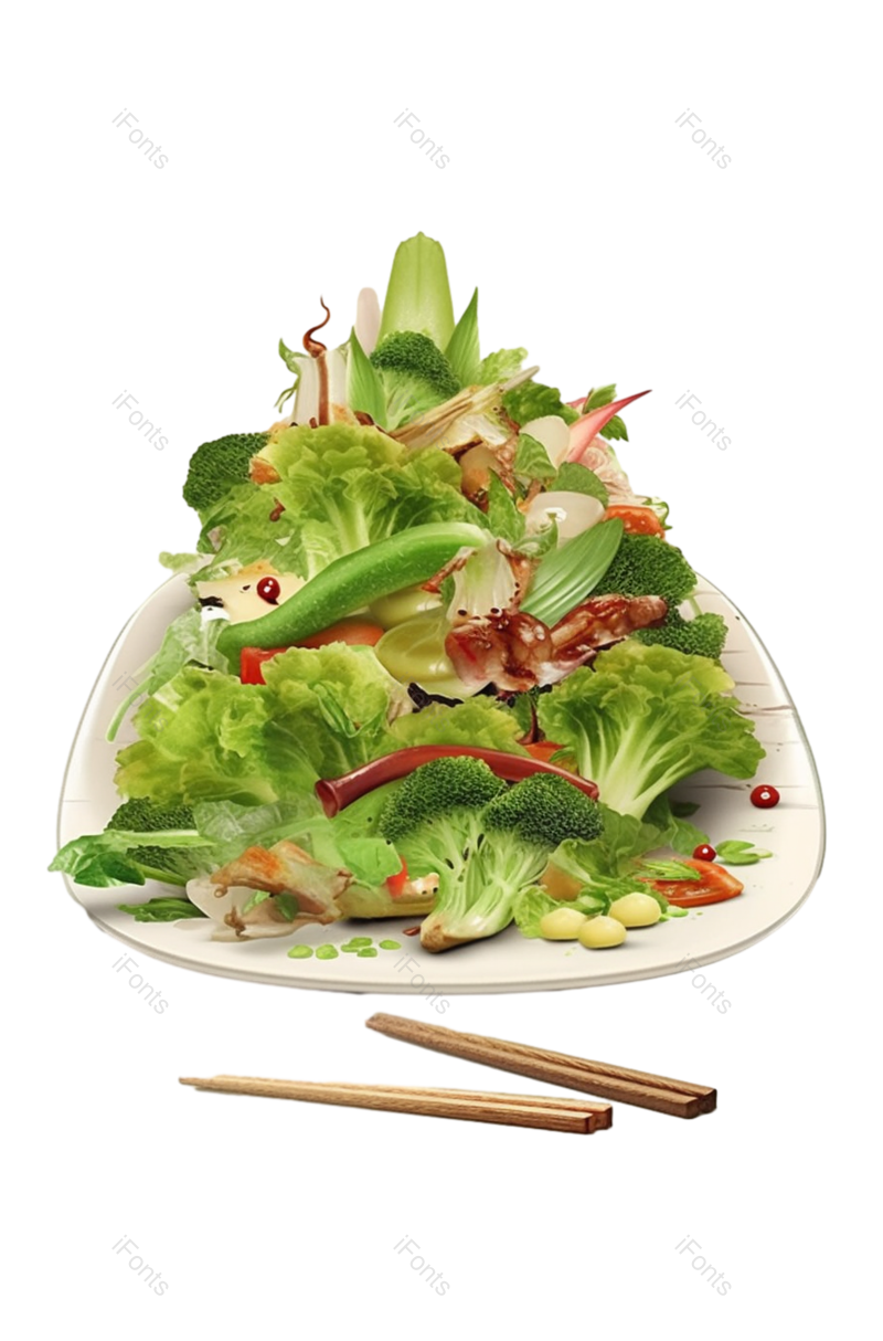 蔬菜图片,盘子元素,美食PNG,美味免抠素材